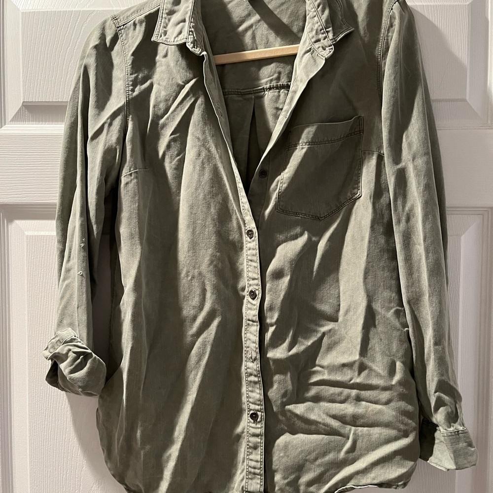 Sage Green Boyfriend Top